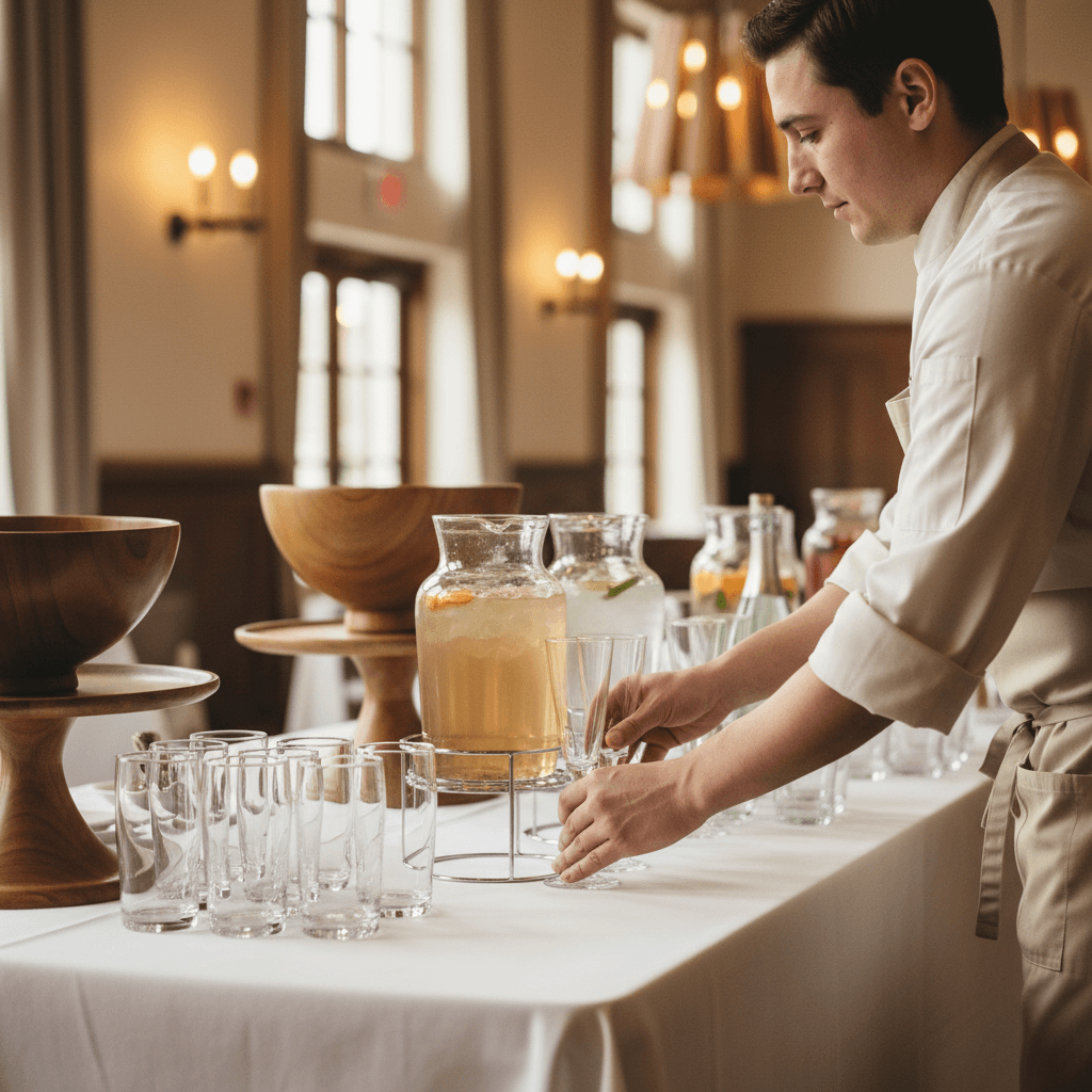 Professional event setup and service