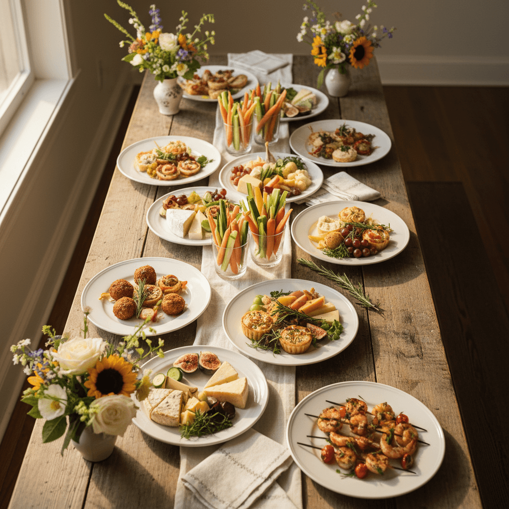 Elegant appetizer platter display