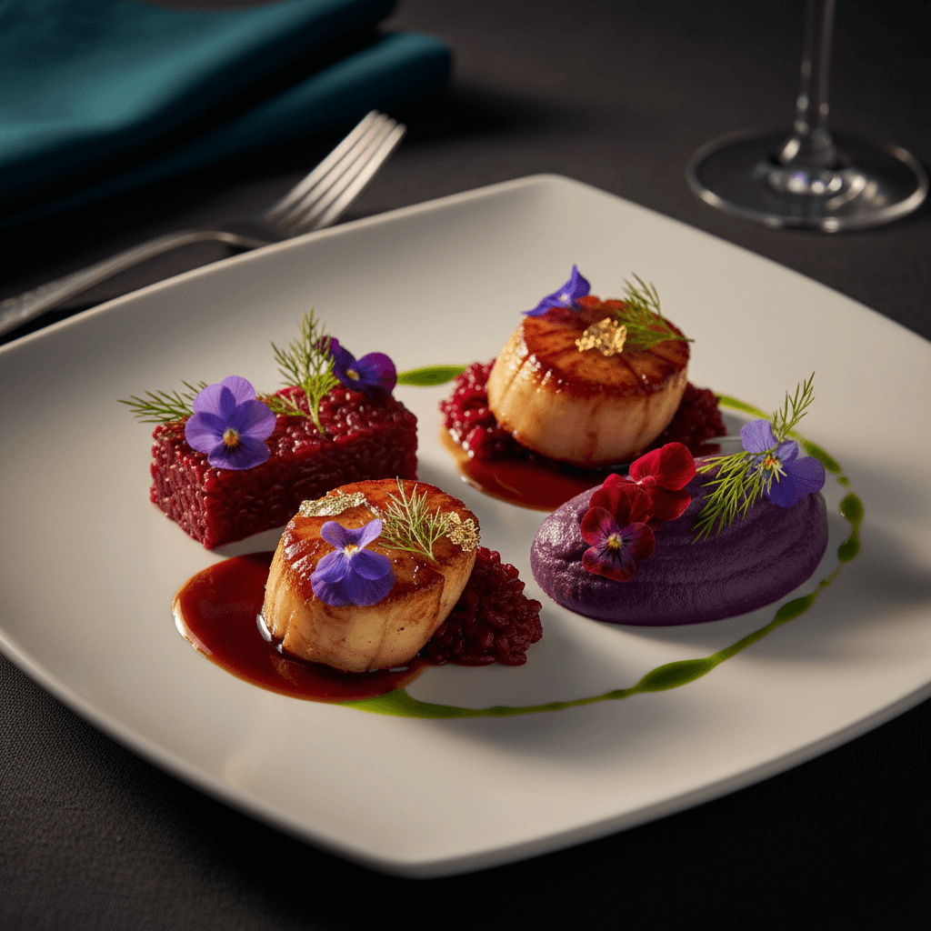 Chef-prepared entree plating detail