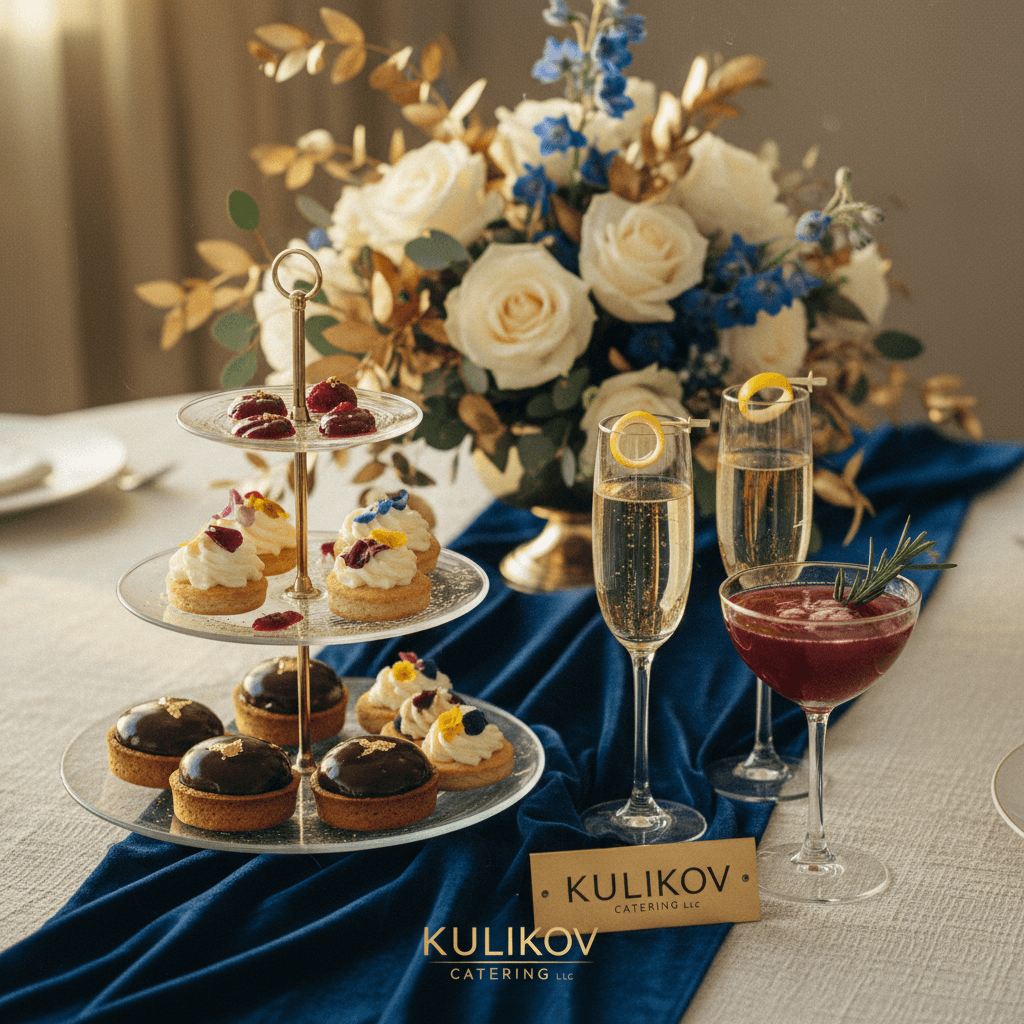 Dessert and beverage service display